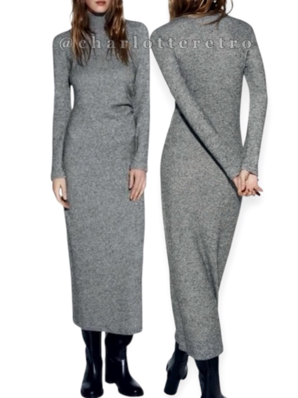 ZARA Knit Maxi Sweater Dress